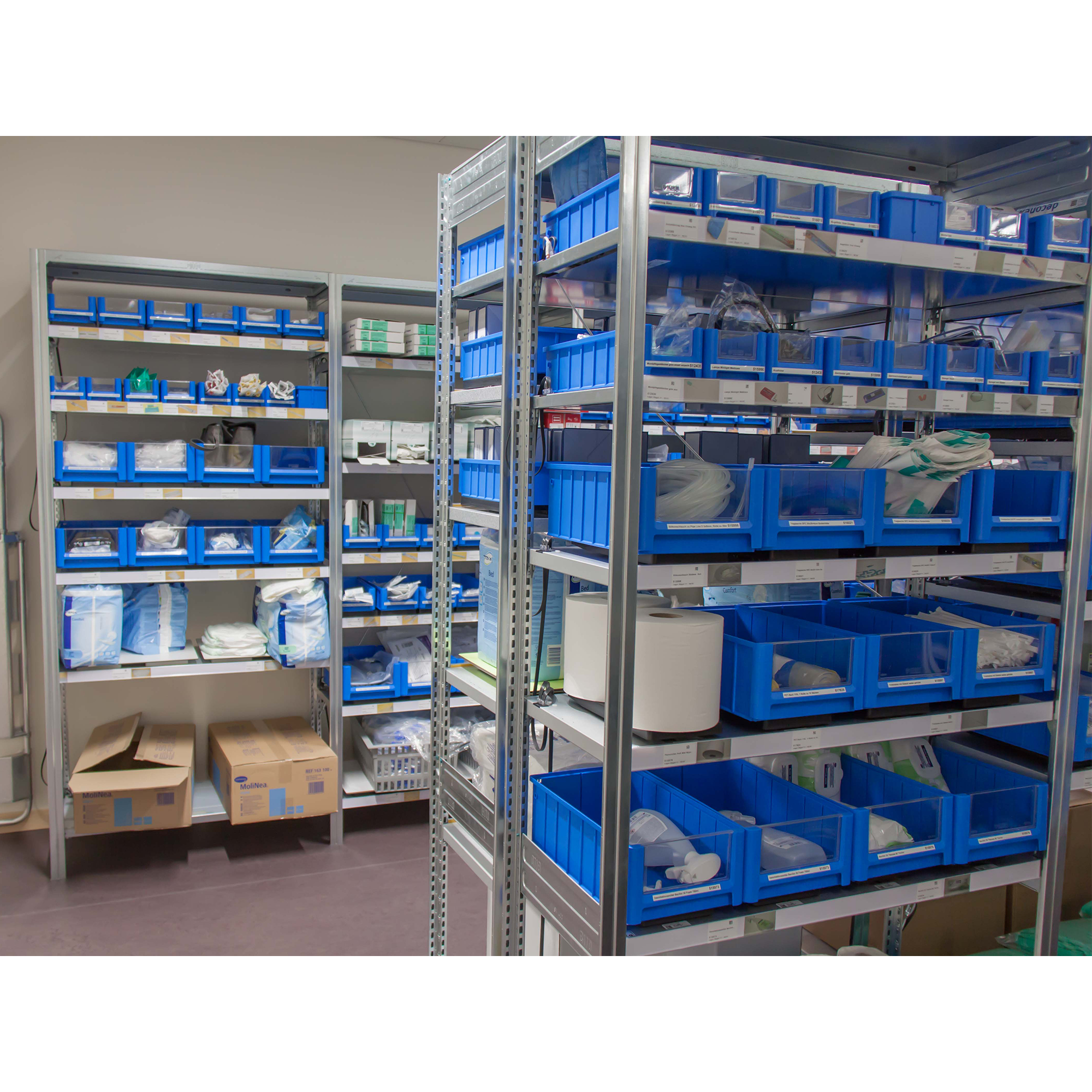 Anbauregal 1000x400x2200 mm, verzinkt