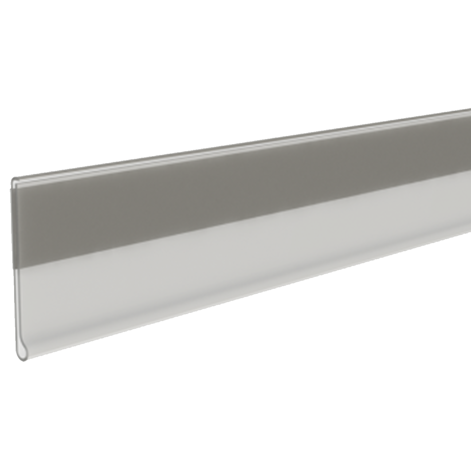 Kartenschiene für Regale, mit Zuschnitt, für 26 mm hohe Etiketten
